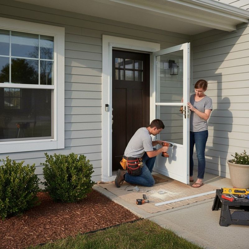Storm Door Installation detail